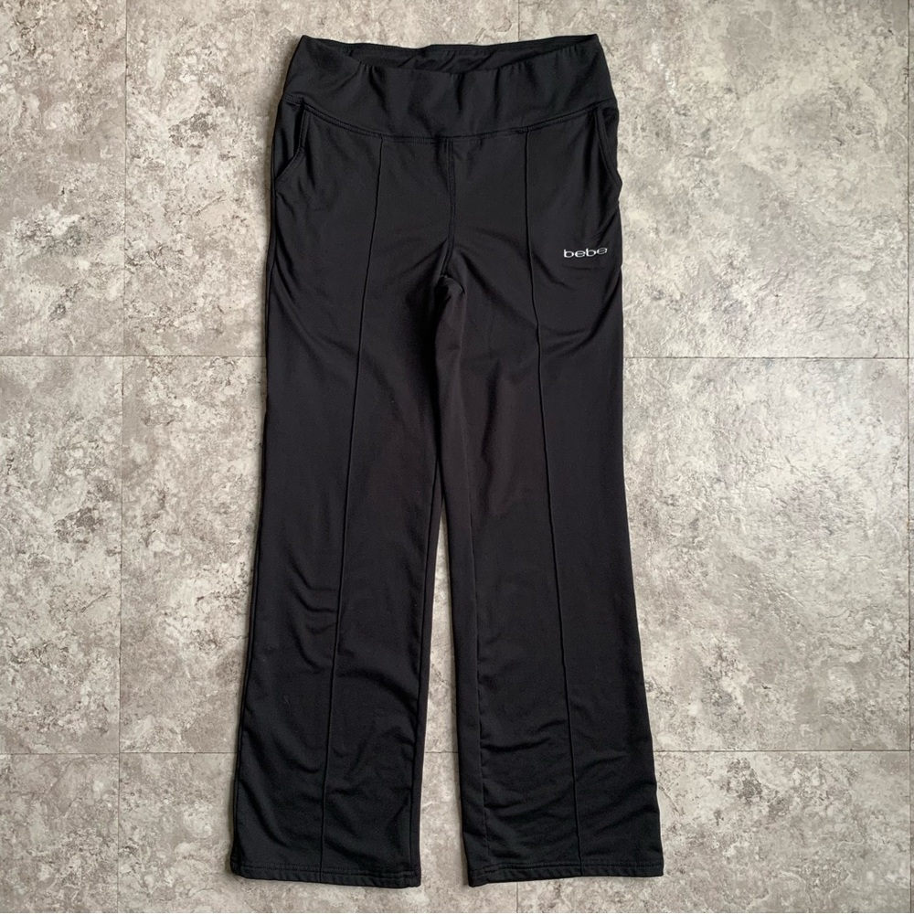 bebe Black Active Bootcut Pants